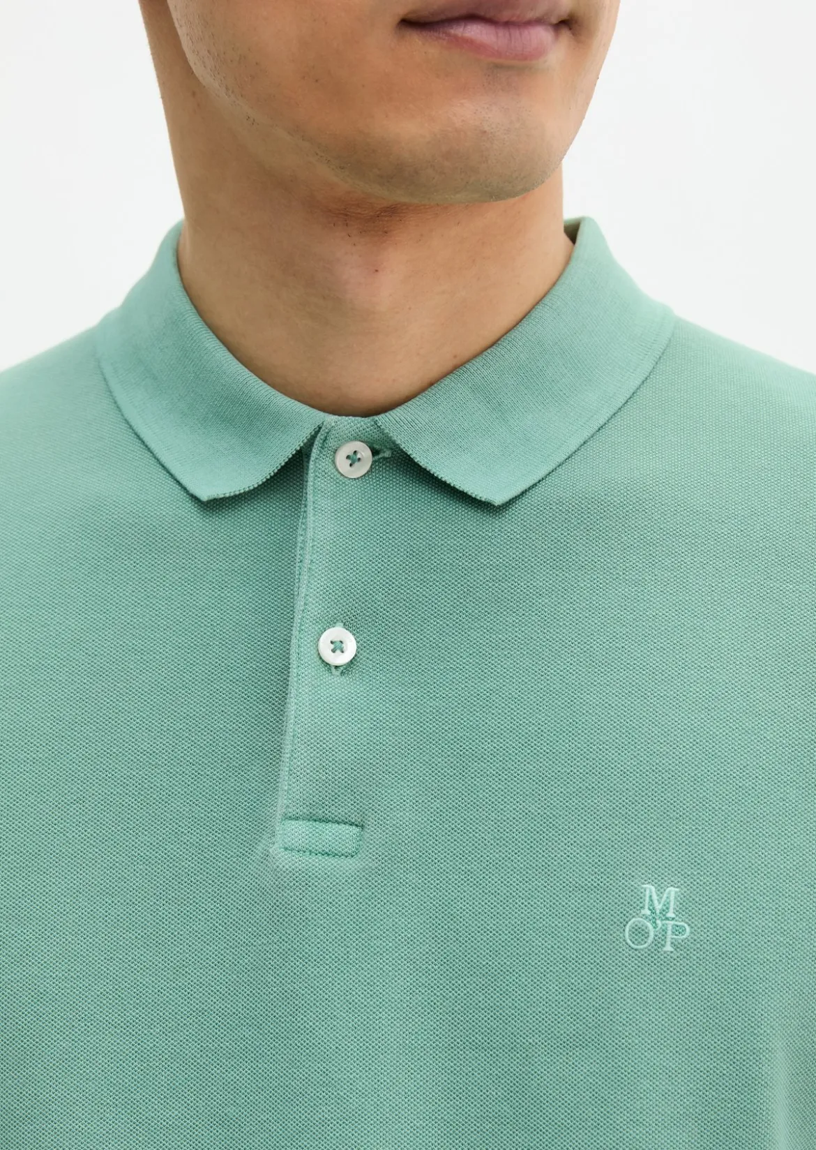 Poloshirt Piqué shaped garment-dyed aus Organic Cotton-Stretch