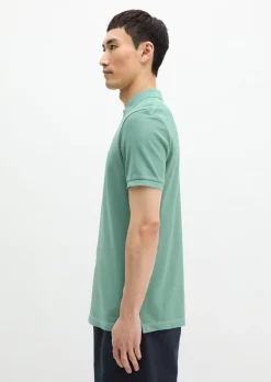 Poloshirt Piqué shaped garment-dyed aus Organic Cotton-Stretch