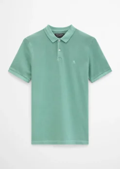 Poloshirt Piqué shaped garment-dyed aus Organic Cotton-Stretch