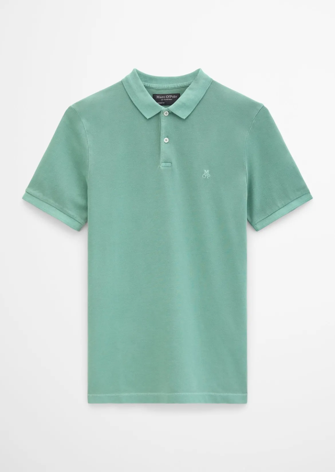 Poloshirt Piqué shaped garment-dyed aus Organic Cotton-Stretch