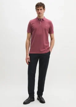 Poloshirt Piqué shaped garment-dyed aus Organic Cotton-Stretch