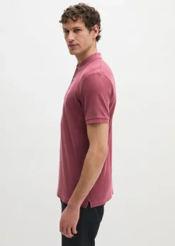 Poloshirt Piqué shaped garment-dyed aus Organic Cotton-Stretch