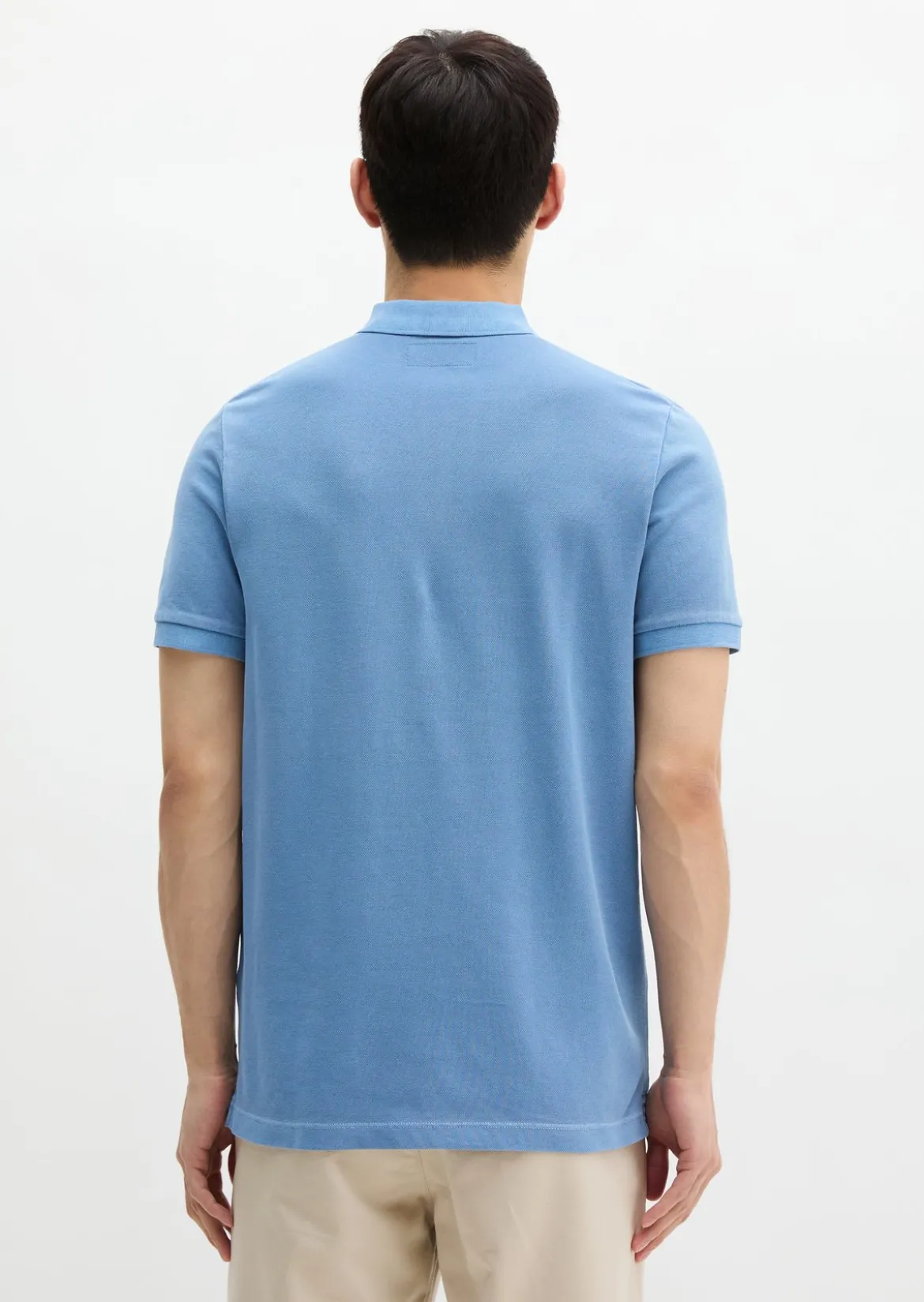 Poloshirt Piqué shaped garment-dyed aus Organic Cotton-Stretch