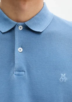 Poloshirt Piqué shaped garment-dyed aus Organic Cotton-Stretch