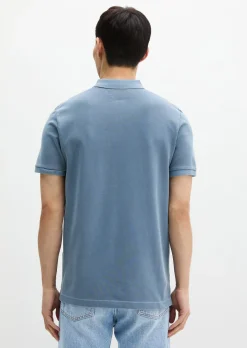 Poloshirt Piqué shaped garment-dyed aus Organic Cotton-Stretch