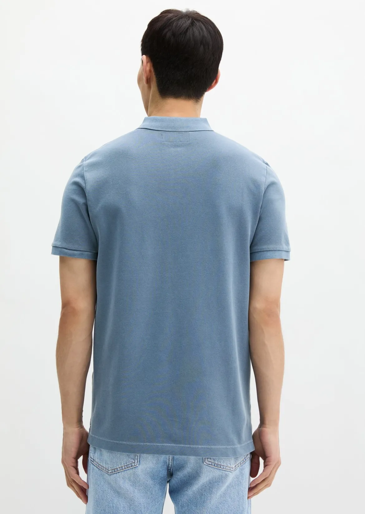 Poloshirt Piqué shaped garment-dyed aus Organic Cotton-Stretch
