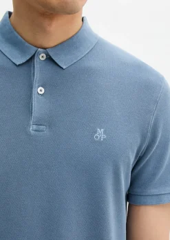 Poloshirt Piqué shaped garment-dyed aus Organic Cotton-Stretch