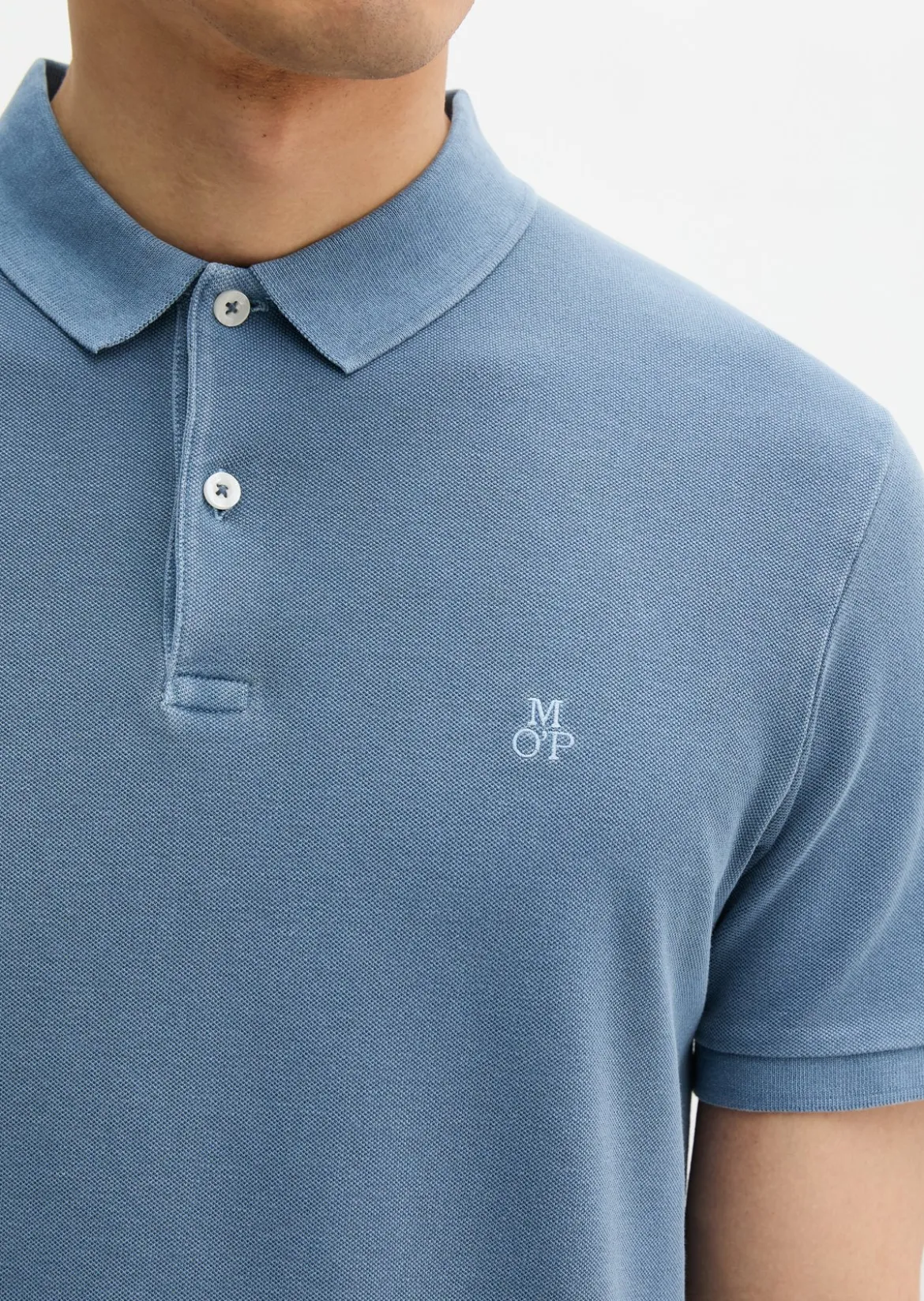 Poloshirt Piqué shaped garment-dyed aus Organic Cotton-Stretch