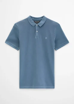 Poloshirt Piqué shaped garment-dyed aus Organic Cotton-Stretch