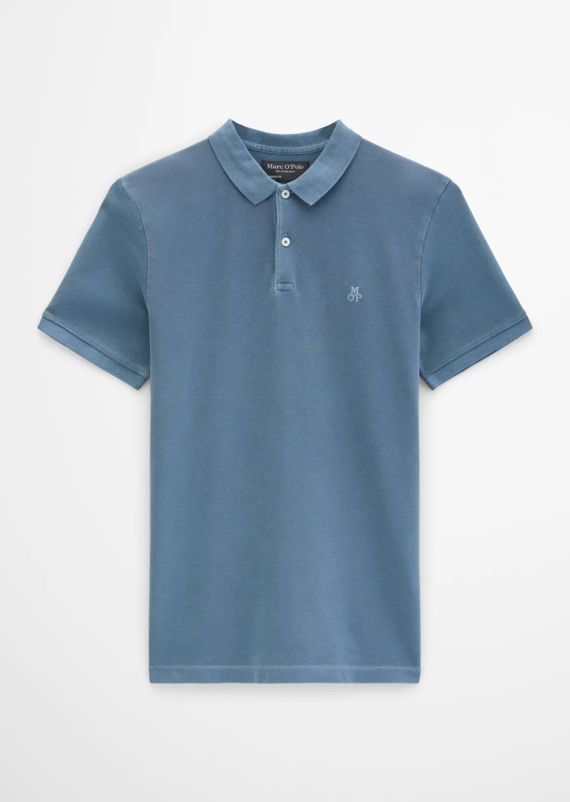 Poloshirt Piqué shaped garment-dyed aus Organic Cotton-Stretch