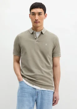 Poloshirt Piqué shaped garment-dyed aus Organic Cotton-Stretch