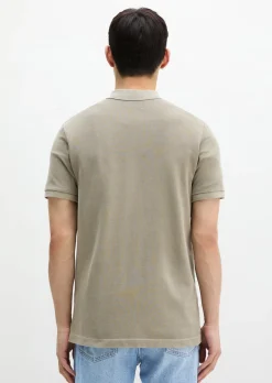 Poloshirt Piqué shaped garment-dyed aus Organic Cotton-Stretch