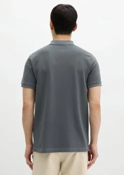 Poloshirt Piqué shaped garment-dyed aus Organic Cotton-Stretch