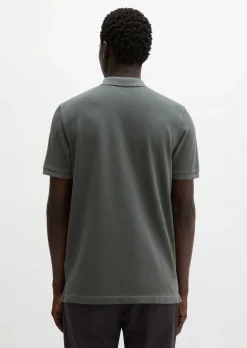 Poloshirt Piqué shaped garment-dyed aus Organic Cotton-Stretch