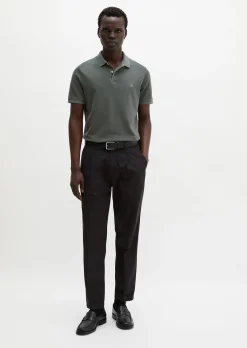 Poloshirt Piqué shaped garment-dyed aus Organic Cotton-Stretch