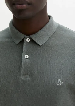 Poloshirt Piqué shaped garment-dyed aus Organic Cotton-Stretch