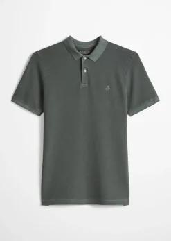 Poloshirt Piqué shaped garment-dyed aus Organic Cotton-Stretch
