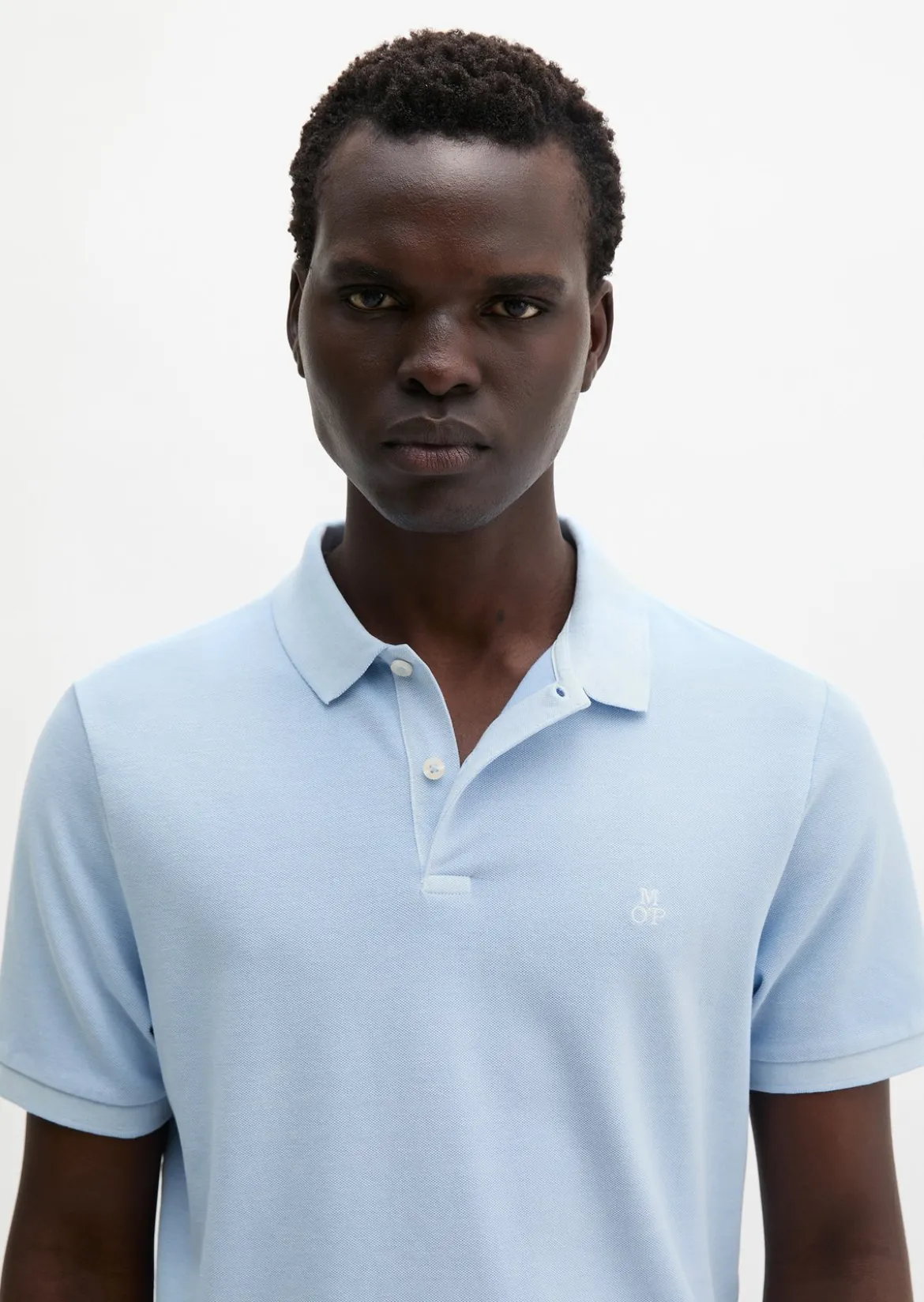Poloshirt Piqué shaped garment-dyed aus Organic Cotton-Stretch