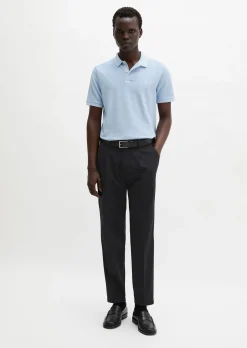 Poloshirt Piqué shaped garment-dyed aus Organic Cotton-Stretch