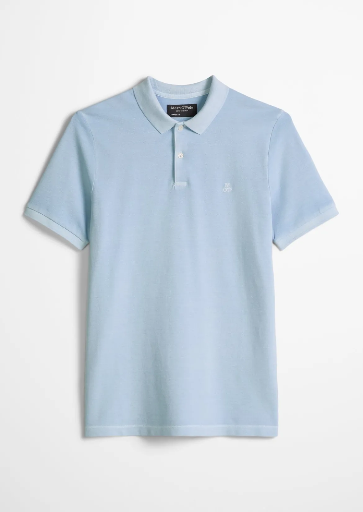 Poloshirt Piqué shaped garment-dyed aus Organic Cotton-Stretch