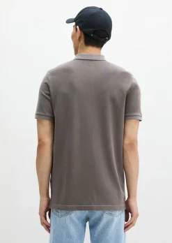 Poloshirt Piqué shaped garment-dyed aus Organic Cotton-Stretch