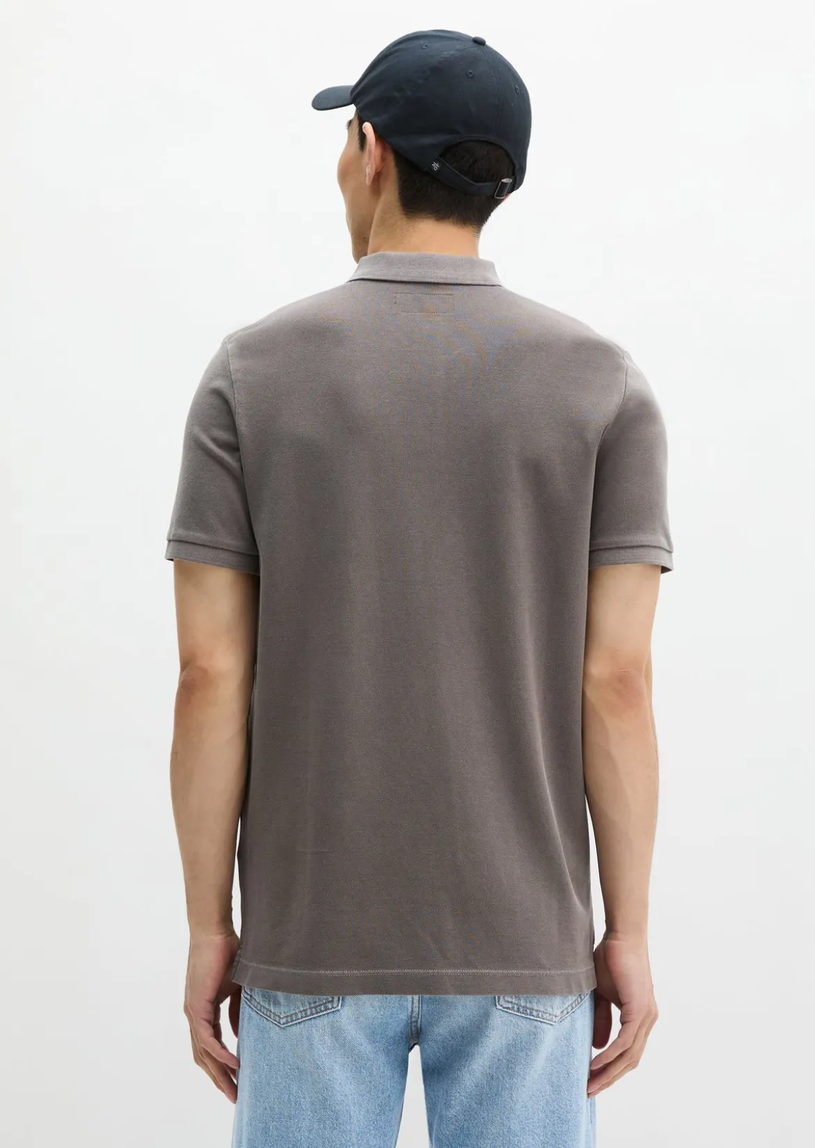 Poloshirt Piqué shaped garment-dyed aus Organic Cotton-Stretch