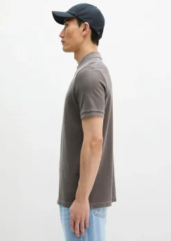 Poloshirt Piqué shaped garment-dyed aus Organic Cotton-Stretch