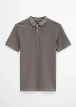 Poloshirt Piqué shaped garment-dyed aus Organic Cotton-Stretch