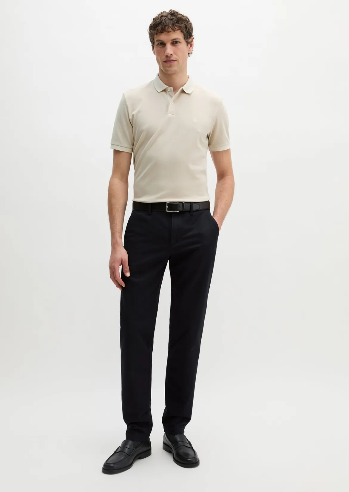 Poloshirt Piqué shaped garment-dyed aus Organic Cotton-Stretch