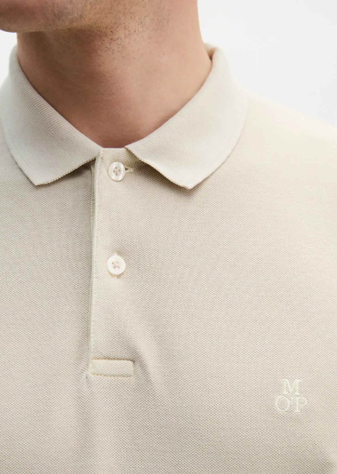 Poloshirt Piqué shaped garment-dyed aus Organic Cotton-Stretch