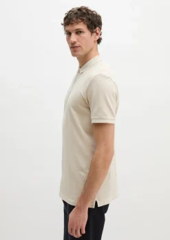 Poloshirt Piqué shaped garment-dyed aus Organic Cotton-Stretch