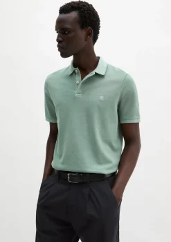 Poloshirt Piqué shaped garment-dyed aus Organic Cotton-Stretch