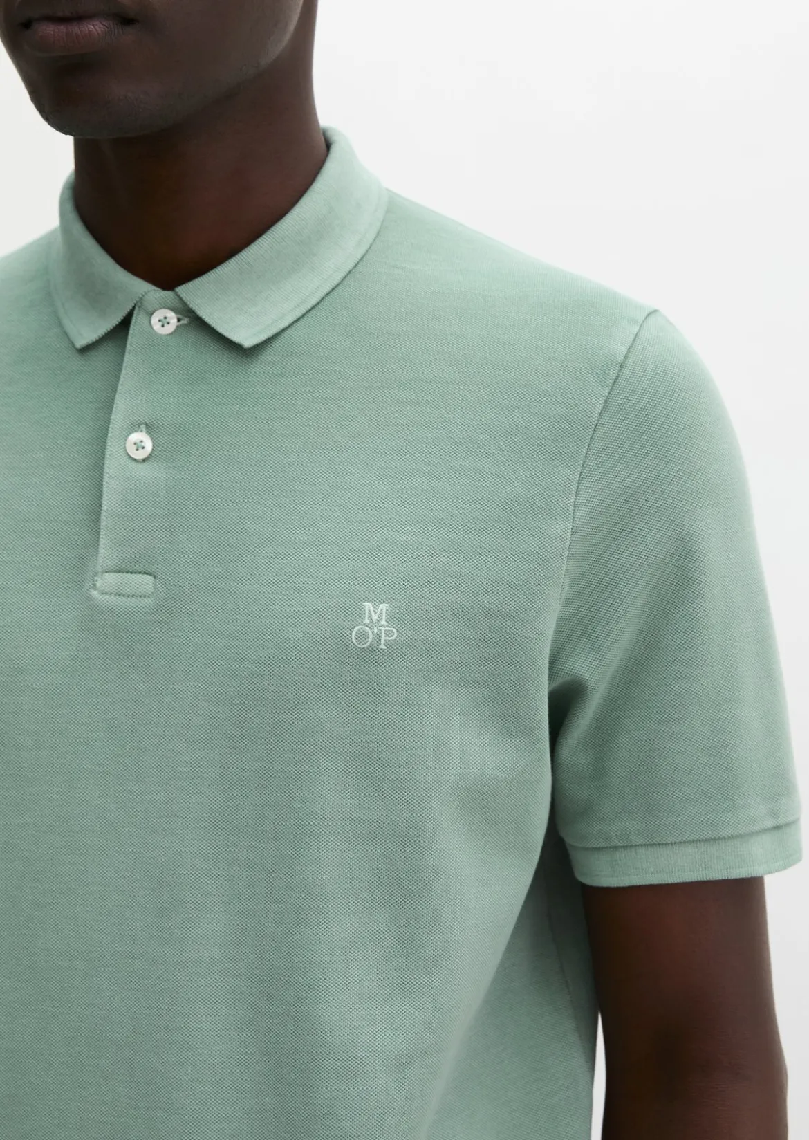 Poloshirt Piqué shaped garment-dyed aus Organic Cotton-Stretch