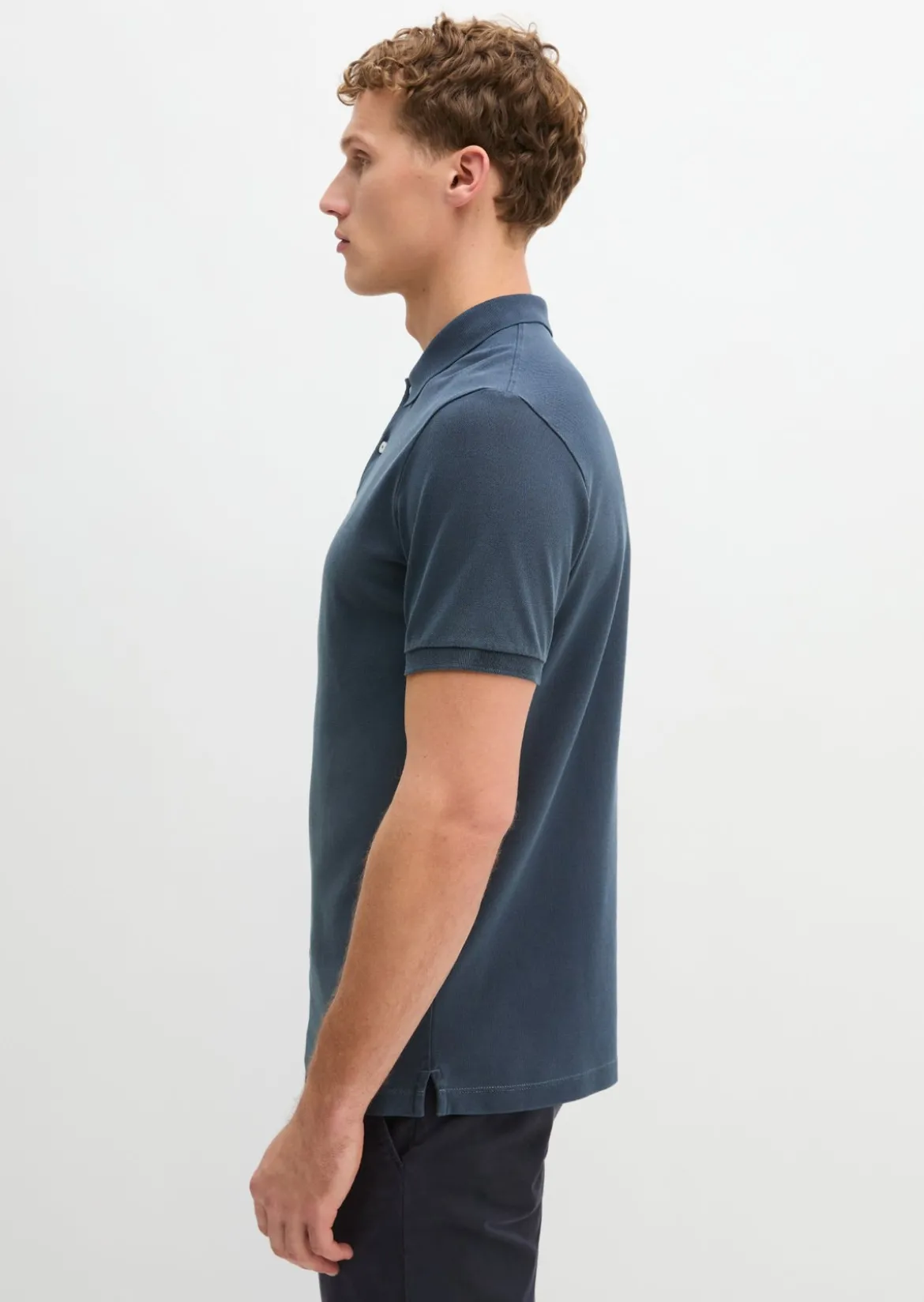 Poloshirt Piqué shaped aus Organic Cotton-Stretch