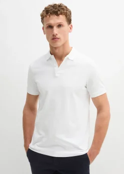 Poloshirt Piqué shaped aus Organic Cotton-Stretch