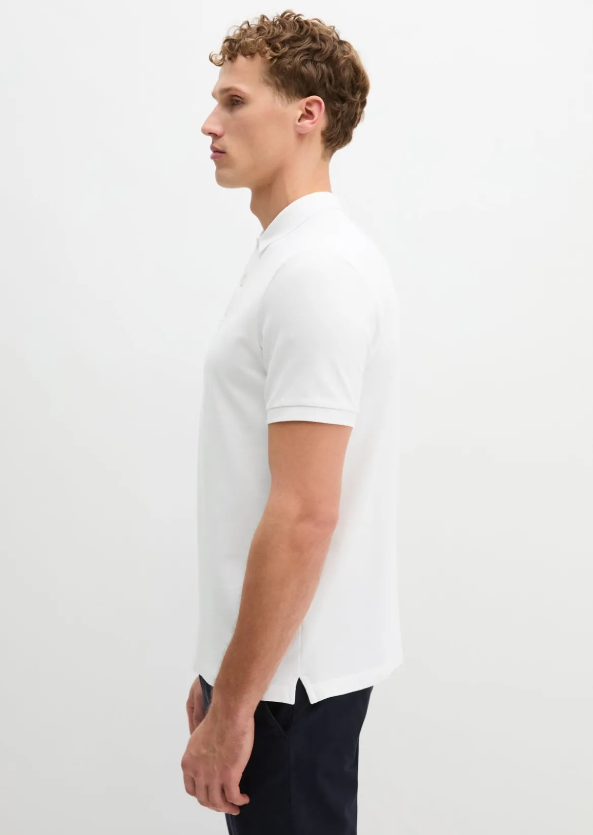 Poloshirt Piqué shaped aus Organic Cotton-Stretch