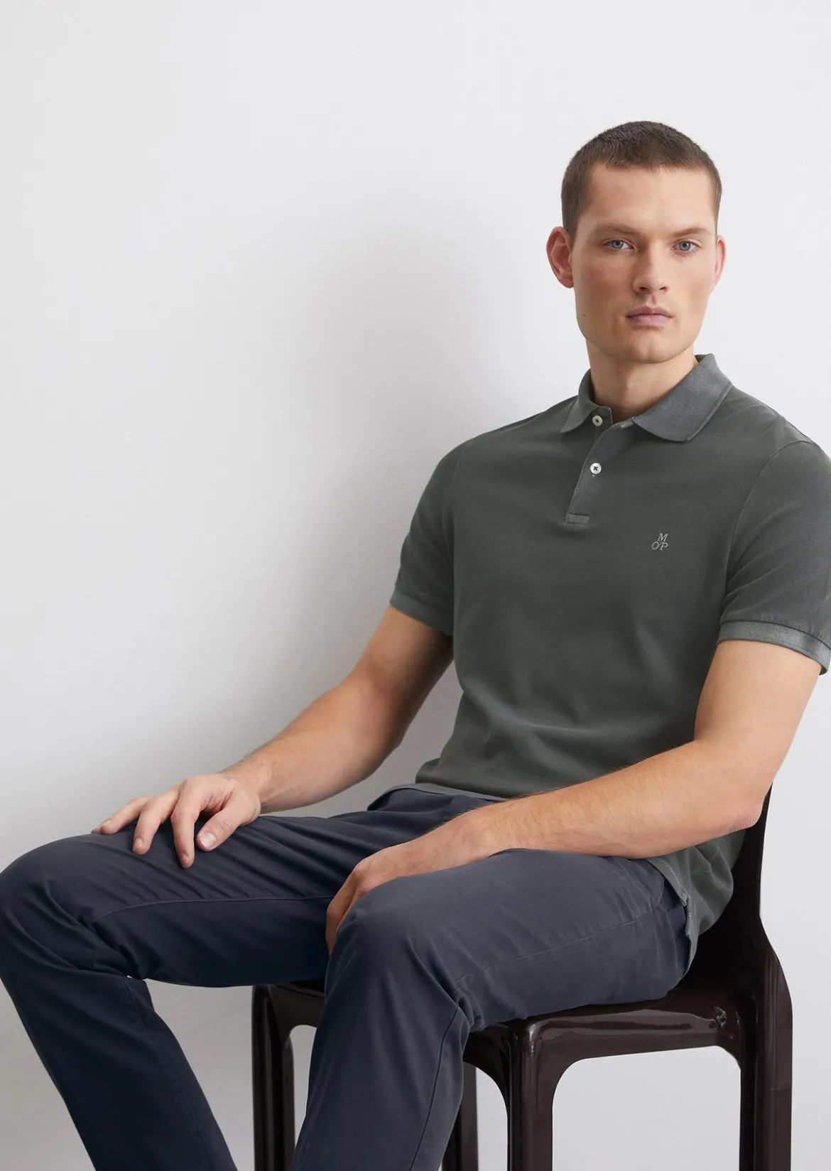 Poloshirt Piqué shaped aus Organic Cotton-Stretch