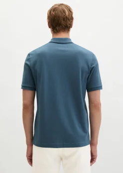 Poloshirt Piqué slim aus mittelschwerem Bio-Baumwoll-Viskose-Mix