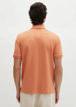 Poloshirt Piqué slim aus mittelschwerem Bio-Baumwoll-Viskose-Mix