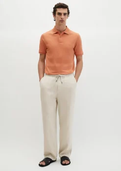 Poloshirt Piqué slim aus mittelschwerem Bio-Baumwoll-Viskose-Mix