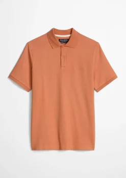 Poloshirt Piqué slim aus mittelschwerem Bio-Baumwoll-Viskose-Mix