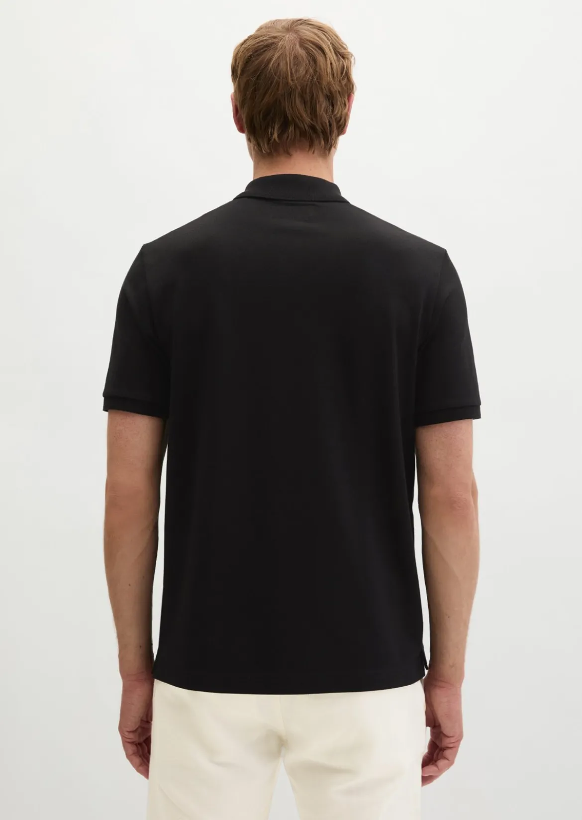 Poloshirt Piqué slim aus mittelschwerem Bio-Baumwoll-Viskose-Mix