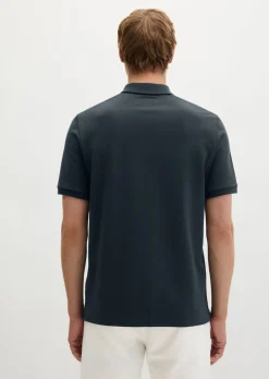 Poloshirt Piqué slim aus mittelschwerem Bio-Baumwoll-Viskose-Mix