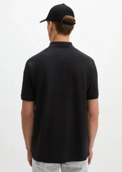 Poloshirt regular aus Bio-Baumwolle und Leinen