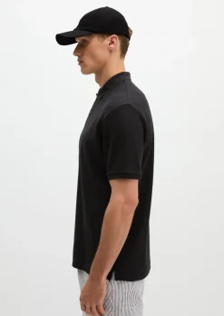 Poloshirt regular aus Bio-Baumwolle und Leinen