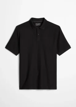 Poloshirt regular aus Bio-Baumwolle und Leinen