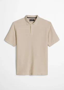 Poloshirt regular aus Bio-Baumwolle und Leinen