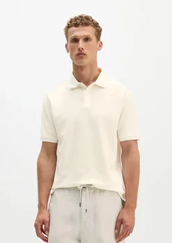 Poloshirt regular aus Bio-Baumwolle und Leinen