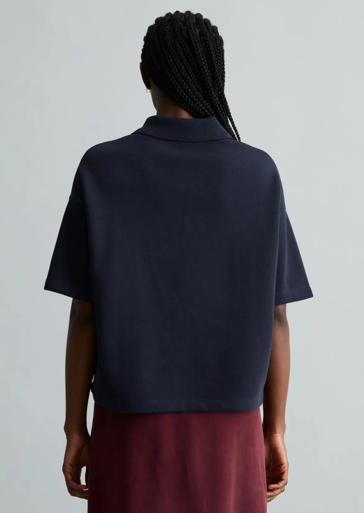 Poloshirt relaxed aus weichem Rib-Jersey