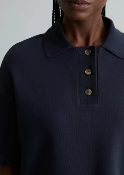 Poloshirt relaxed aus weichem Rib-Jersey